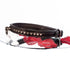 SiaLinda: Halsband echtes Elch Leder mit kl. O-Ring und Strass, schwarz / schwarz 14 mm breit - SiaLinda.com